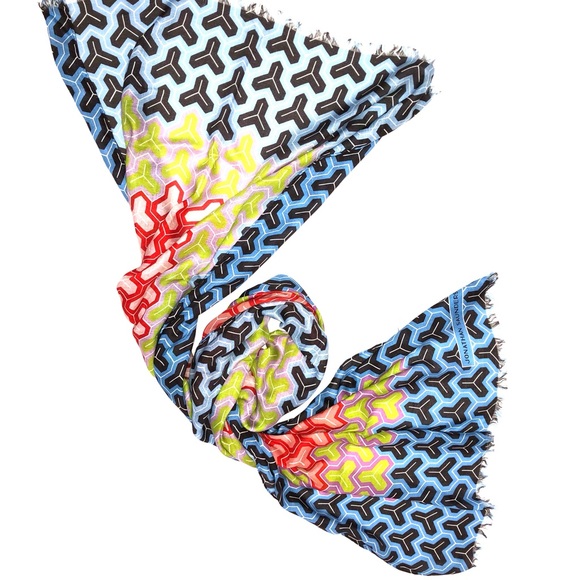 NWOT Jonathan Saunders printed scarf OS - Picture 3 of 10